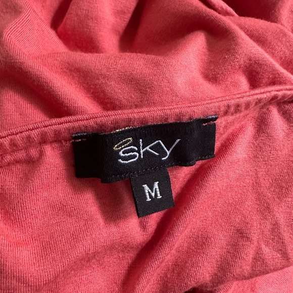 SKY Coral Red Stone Embellished Trim Halter Tank Bohemian - AS IS - Picture 9 of 10